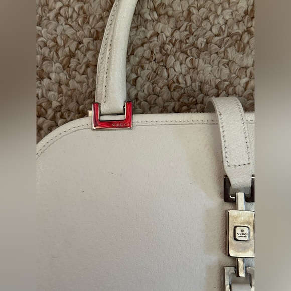 Vintage GUCCI Jackie Leather Handbag Silver Hardware - Picture 3 of 11